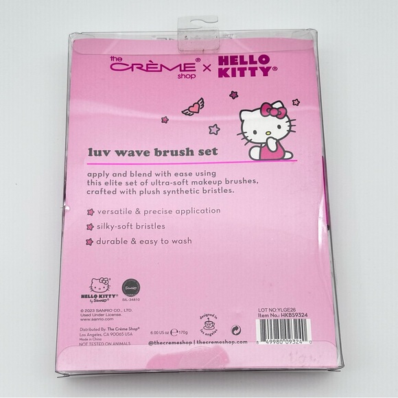 The Crème Shop x Sanrio Hello Kitty Luv Wave Brush Collection - 5 brushes - Picture 3 of 6